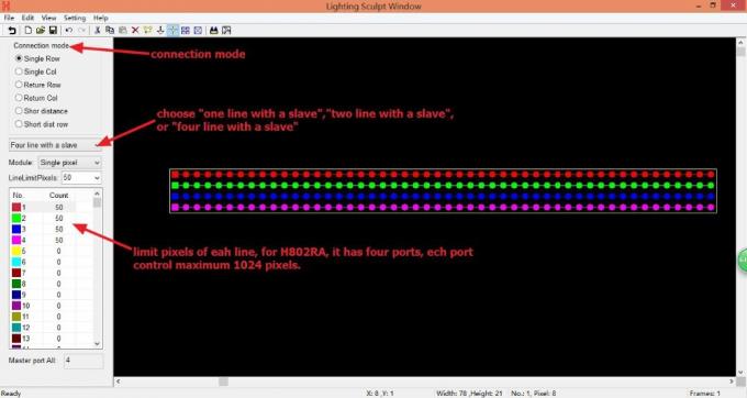 4096 piksel Salve DMX LED Controller H802RA 4 Port Aluminium Alloy Material 0