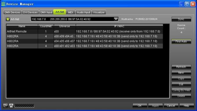 4096 piksel Salve DMX LED Controller H802RA 4 Port Aluminium Alloy Material 11