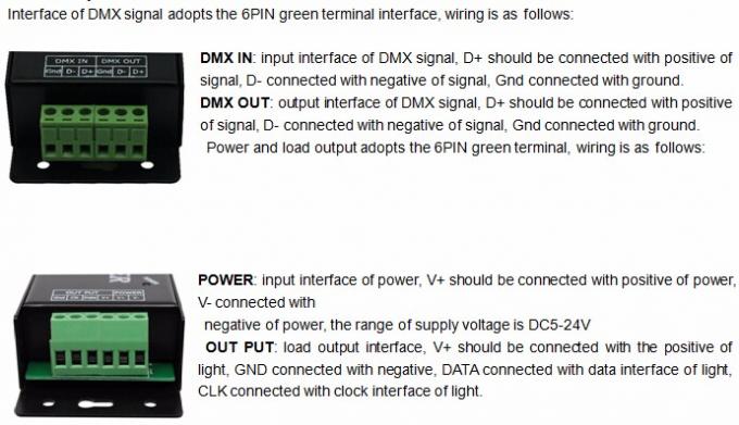 DC5v 24v Dmx Untuk Spi Pixel Decoder 3 Pin Untuk Rgb LED Strip kontrol 0
